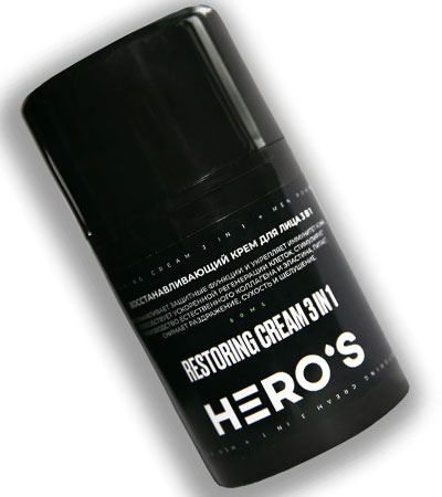 Восстанавливающий крем для лица мужчин 3 в 1 HERO'S - 50 мл