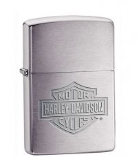 Зажигалка ZIPPO Harley-Davidson®, с покрытием Brushed Chrome, латунь/сталь, серебристая, матовая, 36x12x56 мм