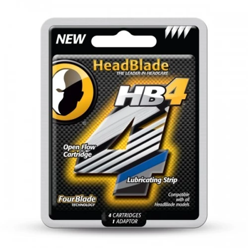 Набор сменных кассет для станка с 4мя лезвиями HeadBlade HB4 4 ct Four Blade Replacement Kit