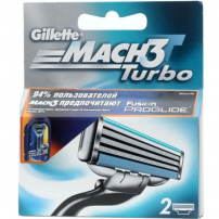 Gillette Mach3 Turbo сменные кассеты (2 шт)