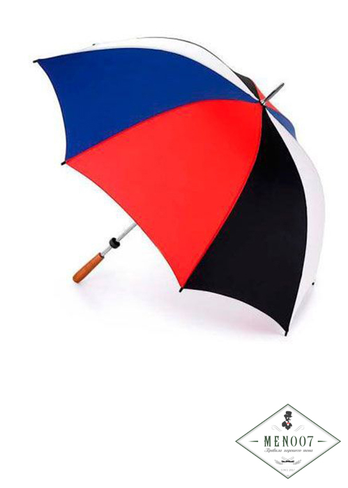 Зонт-гольфер «Черный-красный-синий-белый»,S652-1780  механика, Fairway, Fulton