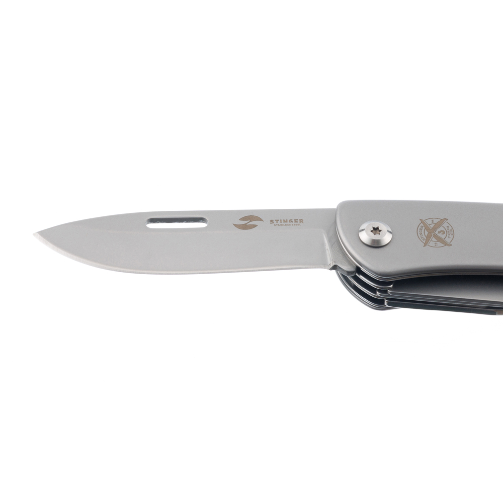Нож перочинный 103 мм, 10 функций, в картонной коробке STINGER FK-GHS1-S