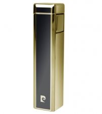 Зажигалка "Pierre Cardin" газовая пьезо, сплав цинка, черный лак,цвет золотой, 1,7х1,7х7,5 см