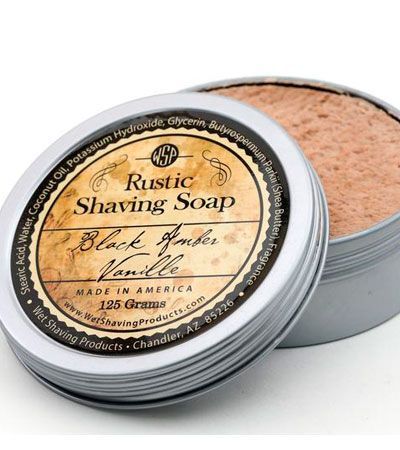 Мыло для бритья Wsp Rustic Shaving Soap Black Amber Vanilla 125гр