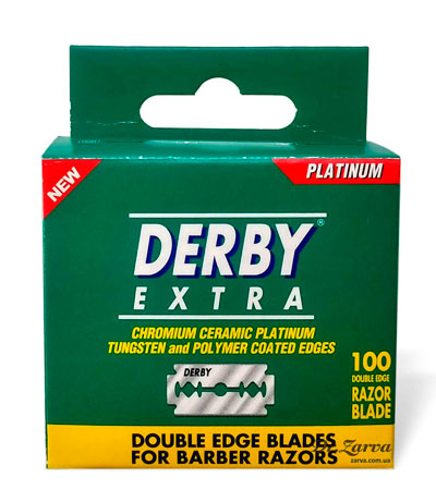 Сменные лезвия для т-образной бритвы Derby Extra Platinum -100шт.