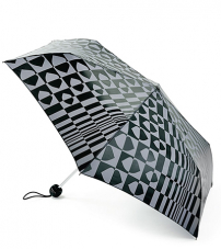 Легкий изящный зонт «Полоски», механика, Lulu Guinness, Superslim, Fulton L718-2685