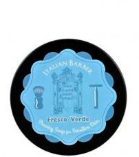 Мыло для бритья для чувствительной кожи Italian Barber Fresco Verde Shaving Cream Soap 125мл.