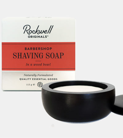 Твердое мыло для бритья Rockwell, аромат кедра и нероли, 113 гр, в деревянной чаше