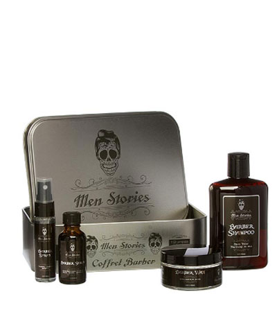 Набор подарочный для бороды и волос в металлической коробке Men Stories Beard Set