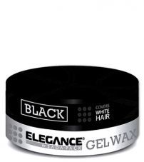 Гель-Воск для камуфляжа седины на темных волосах Elegance Black Gel Wax -140гр.