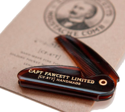 Складная расческа для усов Captain Fawcett Folding Pocket Moustache Comb -117 мм
