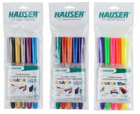 Набор: Гелевая ручка Hauser Creator, чернила с блестками -10 цветов, неоновые -5 цветов
