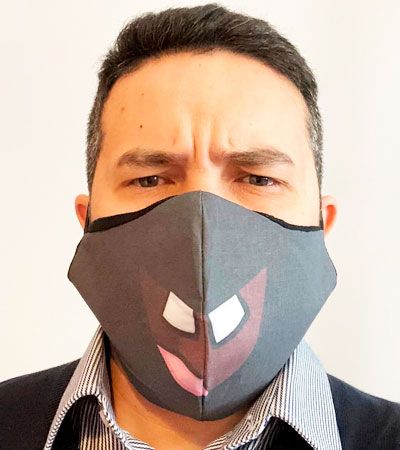 Защитная маска многоразовая "Зубастик" мужская