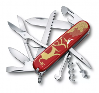 Нож перочинный VICTORINOX Huntsman Год быка 2020, 91 мм, 16 функций, красный, в подарочной коробке