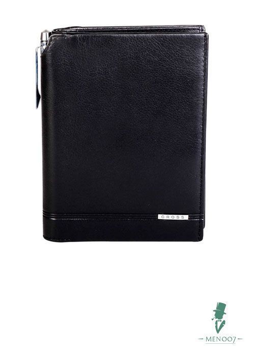 Кошелёк с отделением для паспорта+ручка Classic Century, кожа наппа, гладкая, чёрный,14 х 11 х 1см
