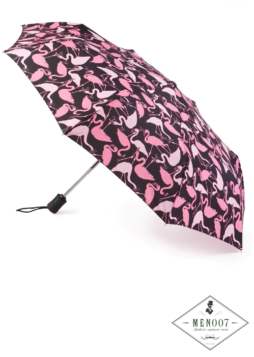 Яркий женский зонт «Фламинго», автомат, OpenClose-4, Fulton R346-2867