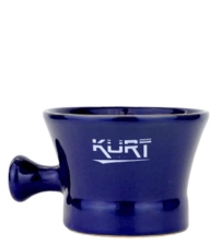 Чаша керамическая для бритья с ручкой синяя, KURT K_40043
