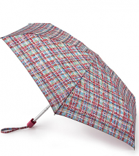 Суперлегкий женский зонт «Клетка», механика, Tiny, Fulton L501-3166