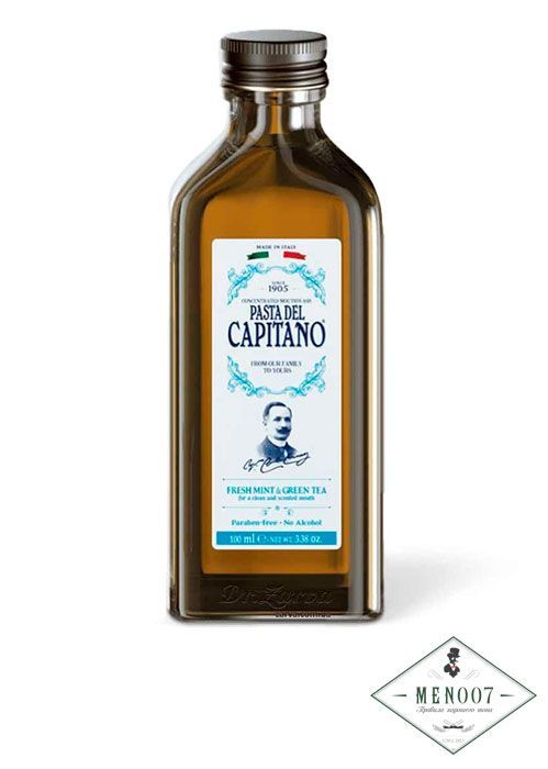 Ополаскиватель для полости рта (Концентрат) Pasta del Capitano 1905 Свежая мята и Зеленый чай  -100 мл