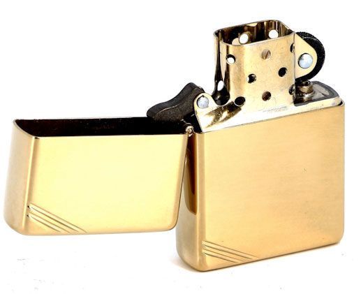 Зажигалка ZIPPO Vintage™ Series 1937 с полосками, с покрытием High Polish Brass, латунь/сталь, золотистая, глянцевая, 36x12x56 мм