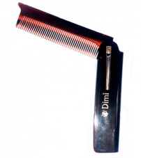 Складная расческа для волос и бороды с зажимом DIMI 190мм.
