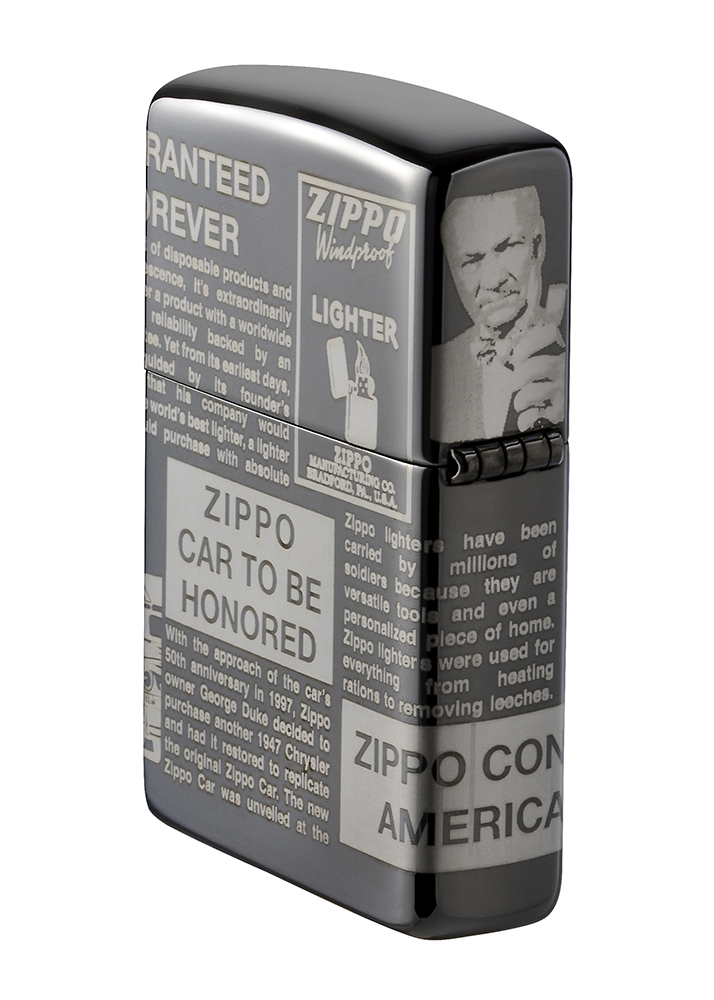 Зажигалка Black Ice® Newsprint Design ZIPPO 49049