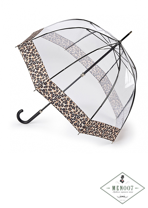 Зонт женский трость Fulton L866-4037 NaturalLeopard (Леопард)