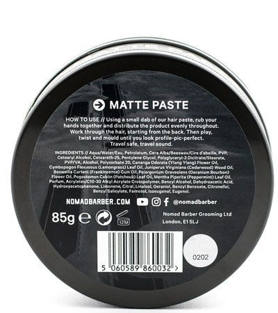 Матовая паста Nomad Barber Arica Paste - 85 гр
