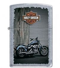 Зажигалка ZIPPO Harley-Davidson®, покрытие Street Chrome™, латунь/сталь, серебристая, матовая, 36x12x56 мм