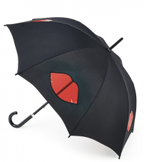 Легкий зонт-трость «Губы», механика, Lulu Guinness, Kensington, Fulton L777-2877
