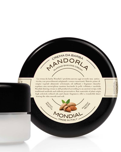 Крем для бритья Mondial "MANDORLA" с ароматом миндаля, пластиковая чаша plexiglas, 150 мл