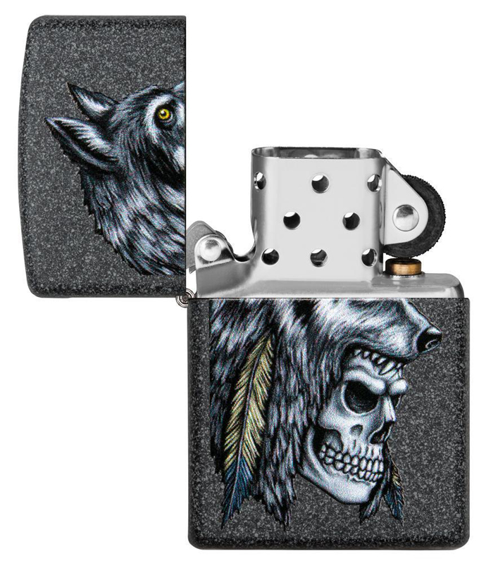 Зажигалка Wolf Skull Feather Design ZIPPO 29863