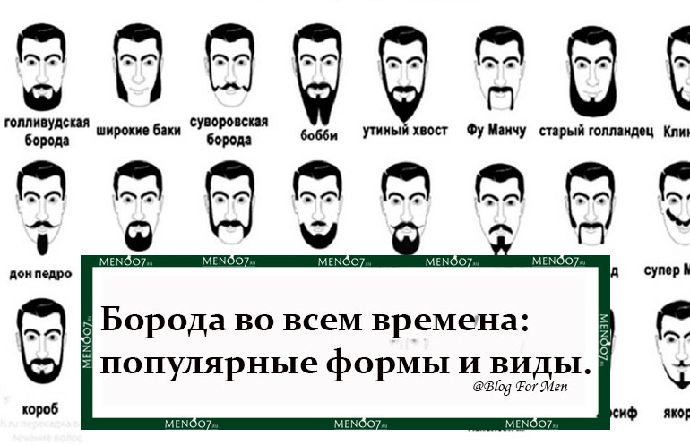 Борода во всем времена: популярные формы и виды. Выберите подходящую вам!