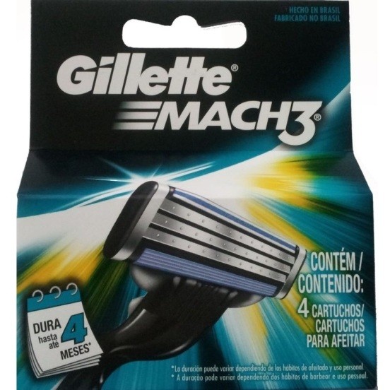 Gillette Mach3 сменные кассеты (4 шт)