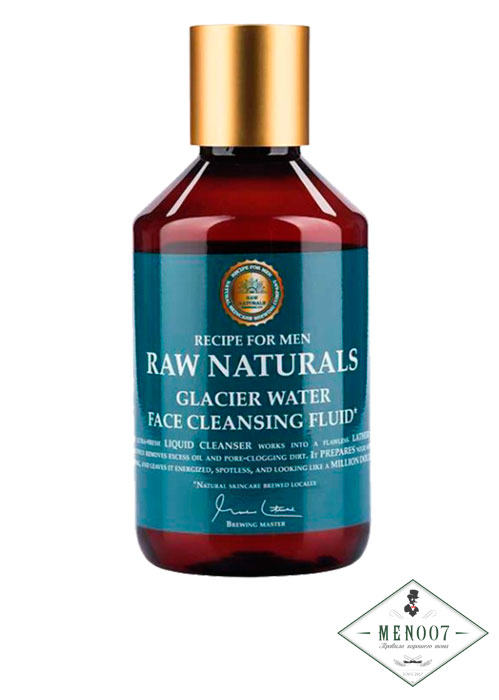 Очищающий флюид для лица Recipe For Men RAW Naturals Glacier Water Face Cleansing Fluid -250мл.