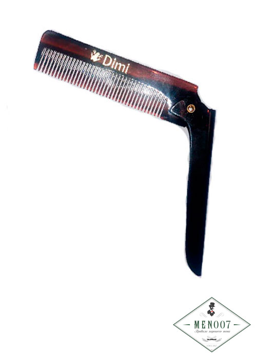 Складная расческа для волос и бороды с зажимом DIMI 175мм.