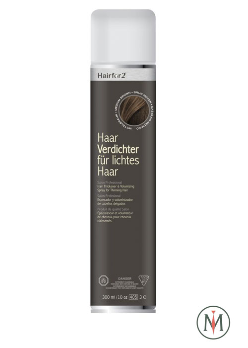 Спрей загуститель для волос Hairfor2 – темно-коричневый -300мл.