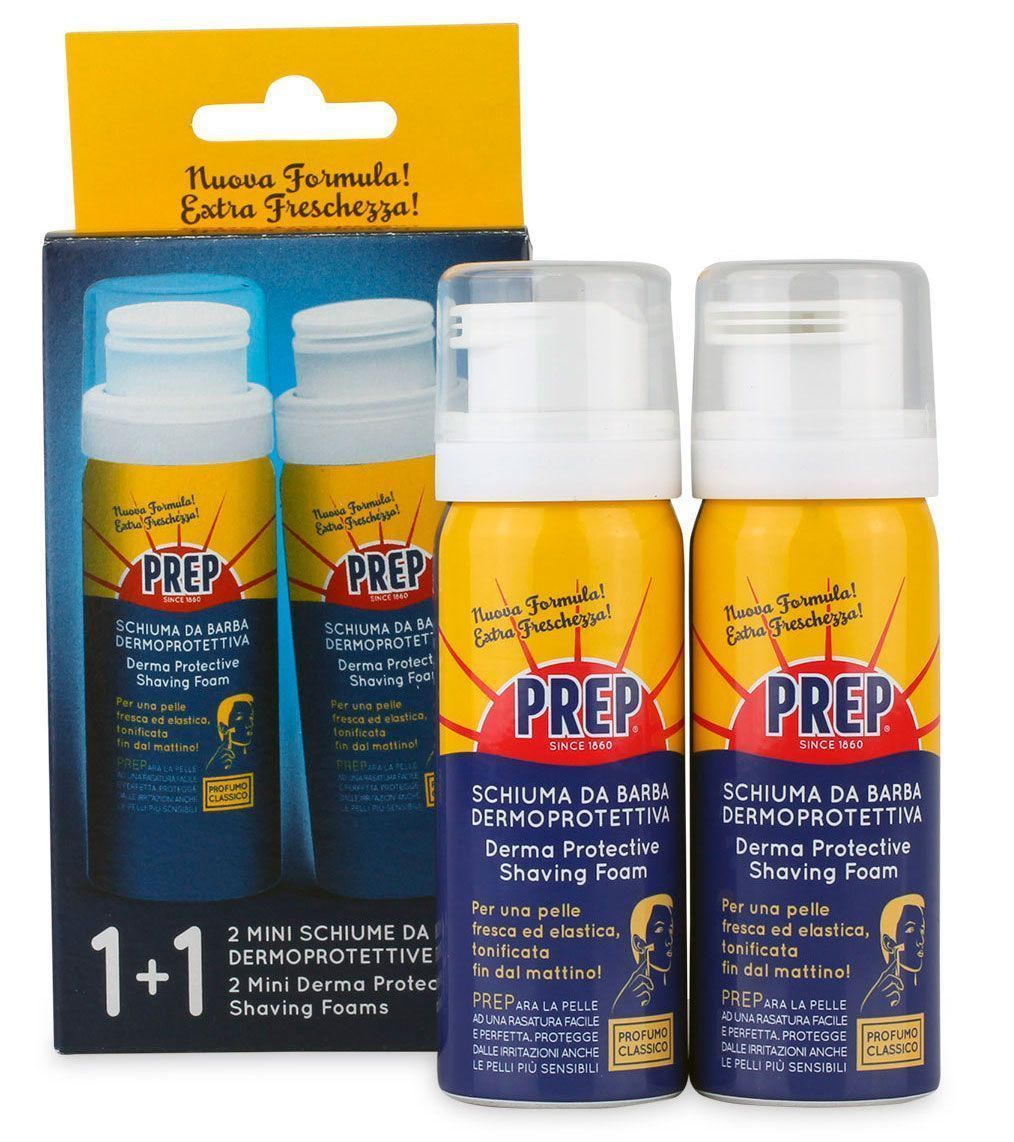 Пена для бритья PREP Derma Protective Shaving Foam Mini, 2 х 50мл.