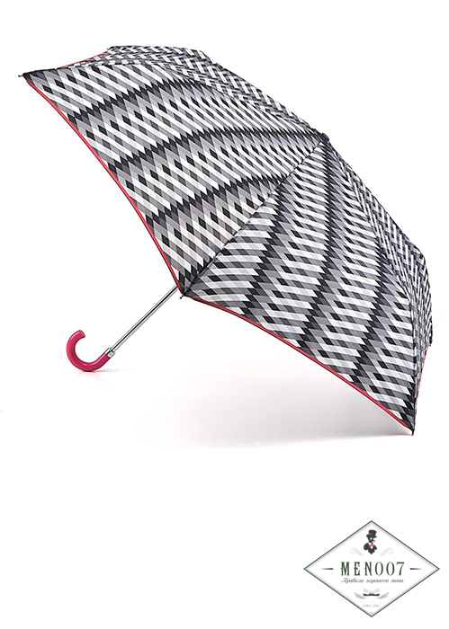 Легкий изящный зонт «Милан», механика, Lulu Guinness, Superslim, Fulton L718-2958
