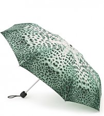 Легкий женский зонт с большим куполом «Зеленый леопард», механика, Minilite, Fulton L354-2513