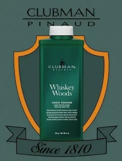 Универсальный тальк с ароматом виски и дерева Clubman Pinoud -255 г.