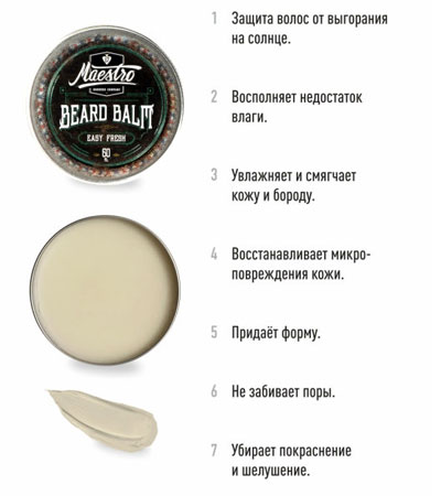 Бальзам для бороды для бороды Maestro Beard Balm Easy Fresh - 60мл.