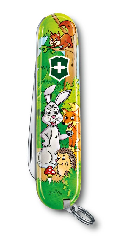 Набор для детей VICTORINOX "Кролик": перочинный нож 84 мм, шнурок на шею, книга-раскраска