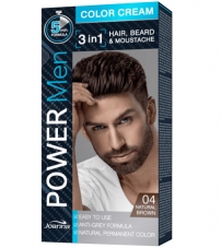 Стойкая краска для бороды, усов и волос Joanna Power Man Color (Brown) 04