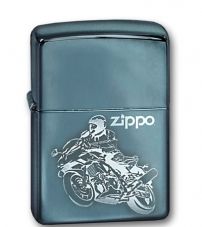 Зажигалка ZIPPO Moto, с покрытием High Polish Chrome, латунь/сталь, серебристая, глянцевая, 36х12х56 мм
