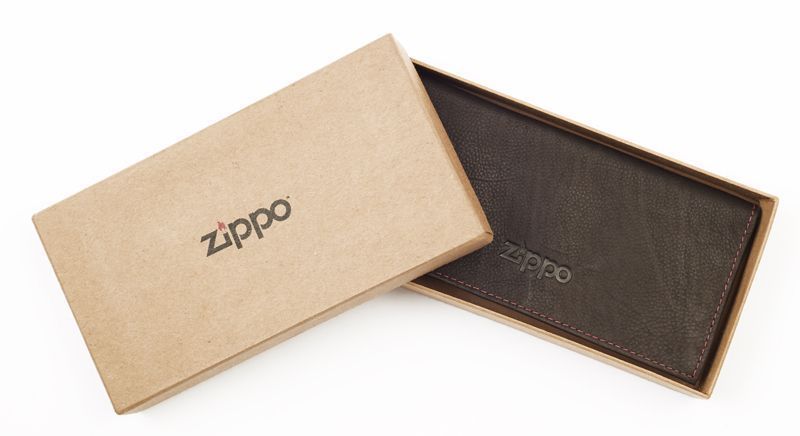 Кожаный тройной кисет для табака ZIPPO