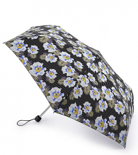 Изящный и легкий зонт «Цветы на полоске», механика, Superslim, Fulton L553-3375