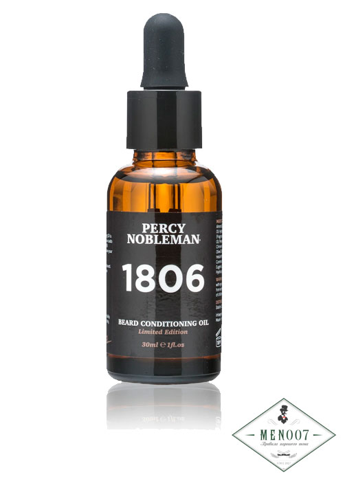 Парфюмированное масло для бороды Percy Nobleman Beard Oil 1806 - 30 мл