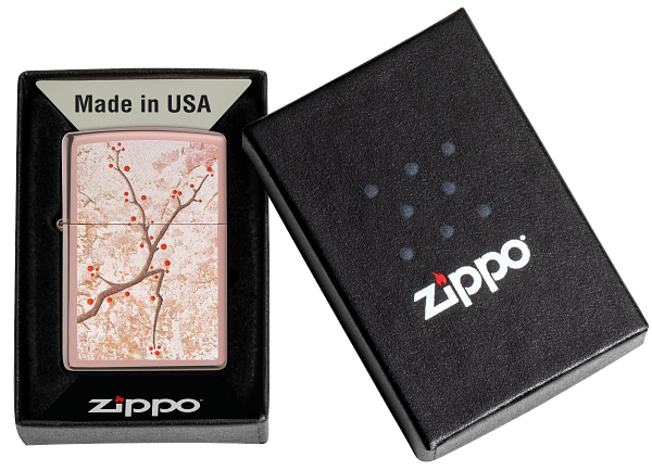 Зажигалка ZIPPO Eastern с покрытием High Polish Rose Gold, латунь/сталь, розовое золото, 38x13x57 мм
