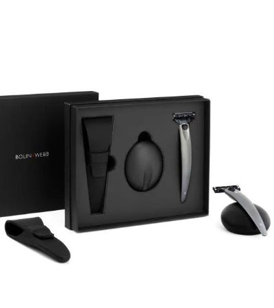 Набор Bolin Webb R1, бритва R1 серый графит, подставка R1 черная, дорожный чехол